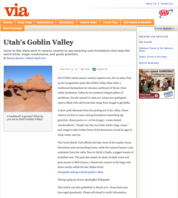 Goblin Valley, Goblin Valley State Park, Utah, Via, Serena Renner